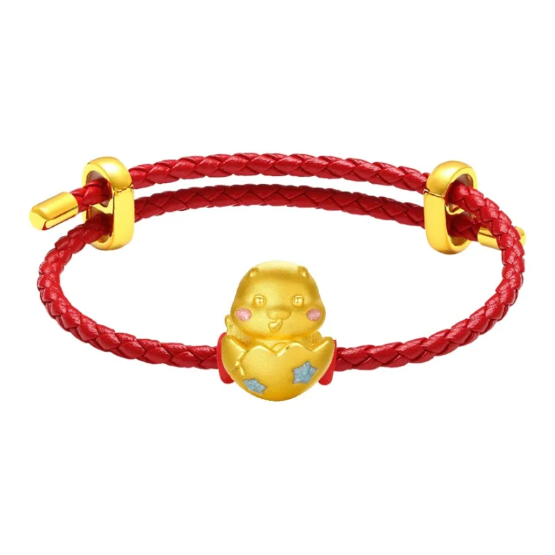 Avani Zodiac Year Chinese Zodiac Lucky Snake Amulet #Good Luck Solid Gold Fixed Price Gold Bracelet Unisex-0