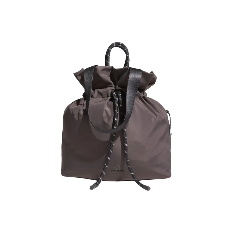 Adidas Polyester Bucket Bag, One Shoulder Handbag Women's Coffee-0