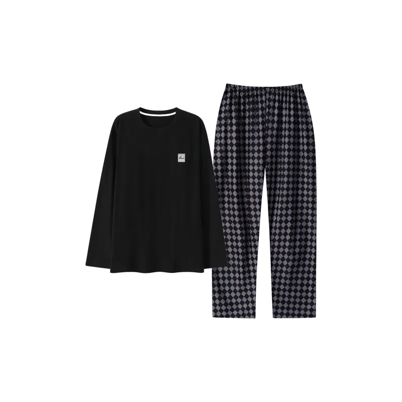 WANANNI Pajama Set Men's Gift Box Set Black-0