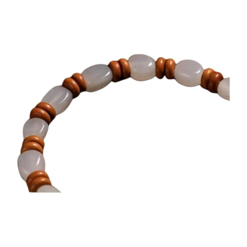 Andaozi Hetian Jade Bracelets White Jade Unisex-5