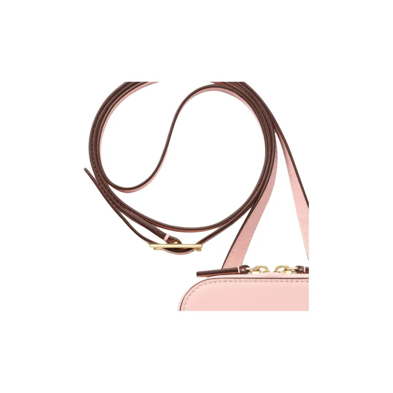 CARTIER Calfskin Cell Phone Pouch Women's Light Pink Red-3