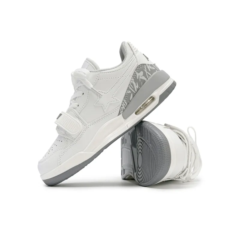 SHUXIAOBEI Slip Resistant, Abrasion Resistant, Balance, Lightweight Low Top Skateboard Shoes Unisex White-7