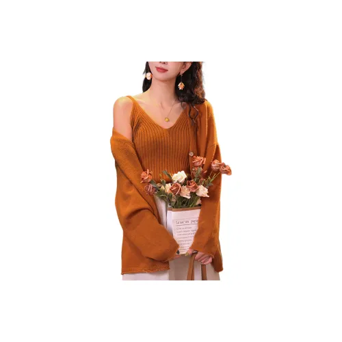 Wbwq Casual Suits Women's Orange