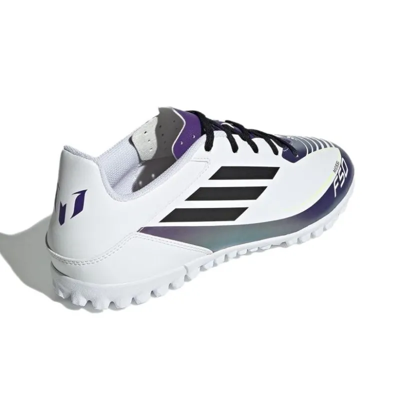 Adidas F50 TF Turf Anti Slip Wear Resistant Soccer Shoes Men's White-3