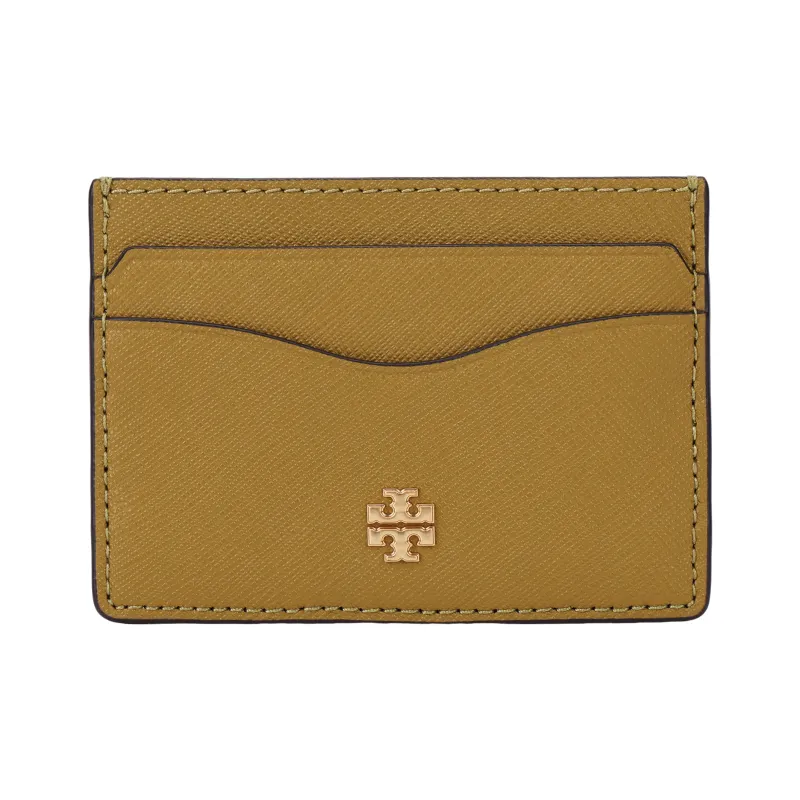 TORY BURCH Emerson Leather Card Holder Regular Women's Yellow-0