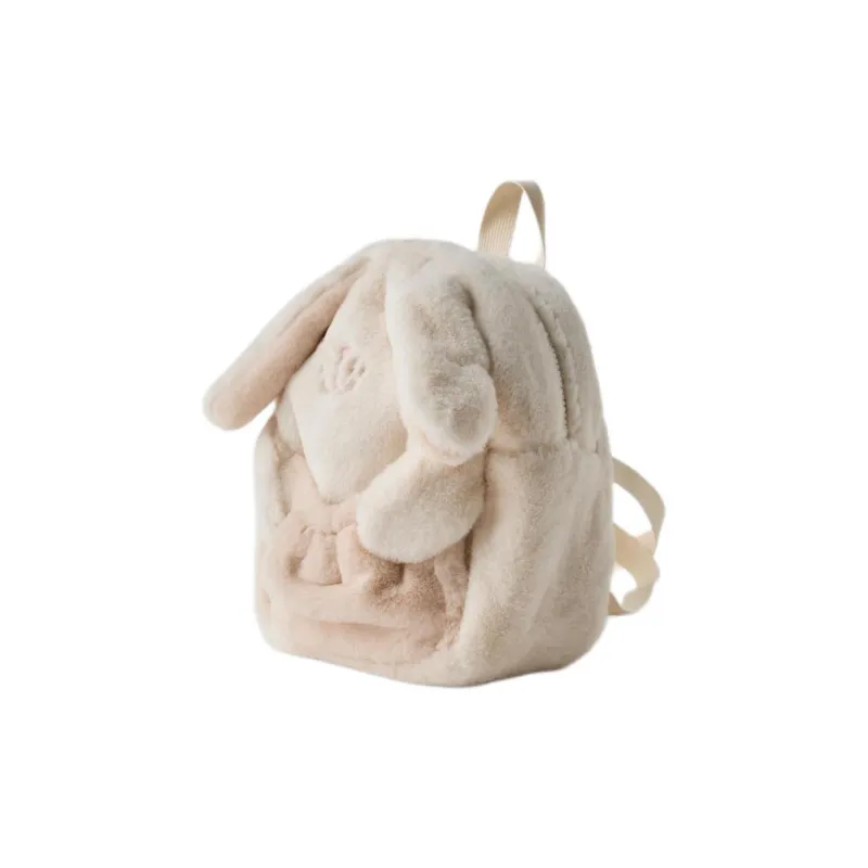 ZARA Polyester Backpack Women's Beige-1