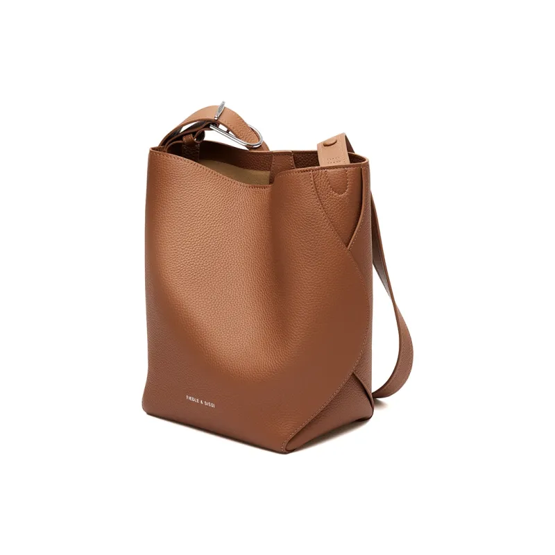 FIEDLE&SISSI Top Grain Cow Leather Bucket Bag Crossbody Bag, Shoulder Bag Women's Multicolor-16