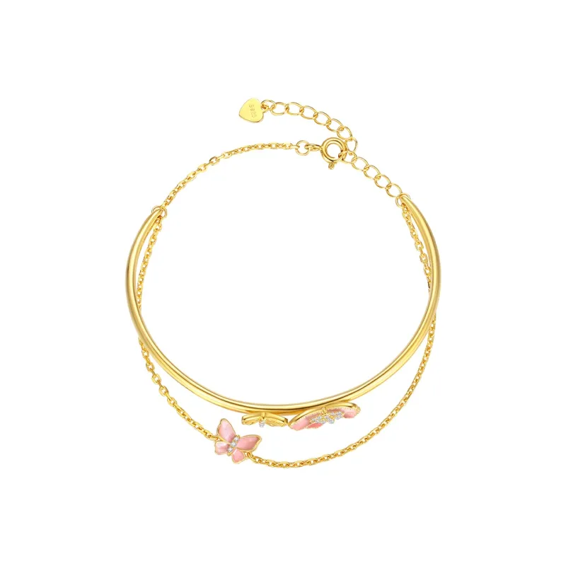 CHOW TAI SENG S925 Silver Bangles Women's-2