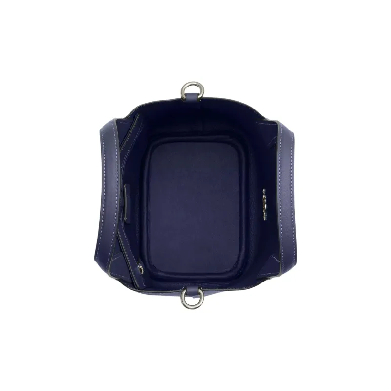 COACH Suede Shoulder Bag, Crossbody Bag, Handbag Trumpets Women's Marine Blue-2
