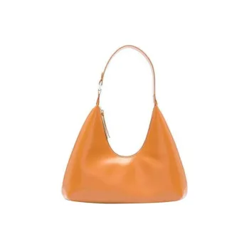 By Far Cow Leather Clutches Shoulder Bags Women's Bright Brown