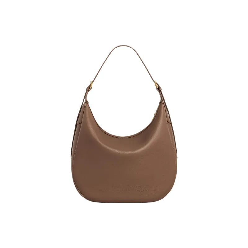 CELINE Cuir Triomphe Calfskin Shoulder Bag, Handbag, Shoulder Bag Large Size Women's Brown-2