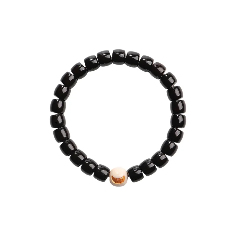 Moon Seal Hundred Rivers Coconut Shell Beads Bodhi Bracelets Unisex-0