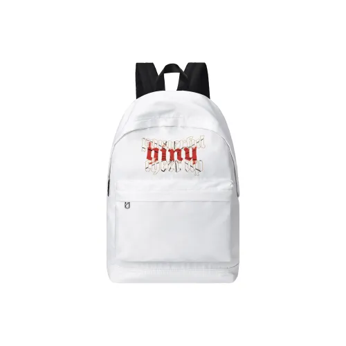 HINY Polyester Student Backpack Unisex White