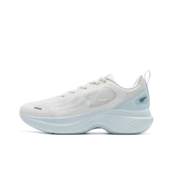 XTEP Slip Resistant Shock Absorbers Low Top Casual Running Shoes Women's White Blue