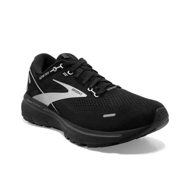 Brooks Ghost 14 Cushioning Wear-Resistant Low-Top Running Shoes Men's Black Silver-1
