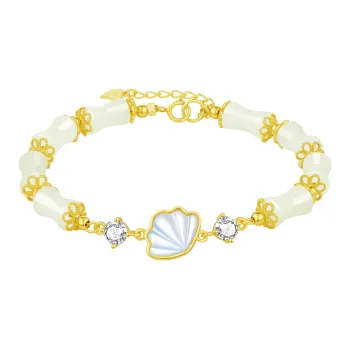 Moonstone Edge Hetian Jade Bracelets Pale Greenish White Jade Women's
