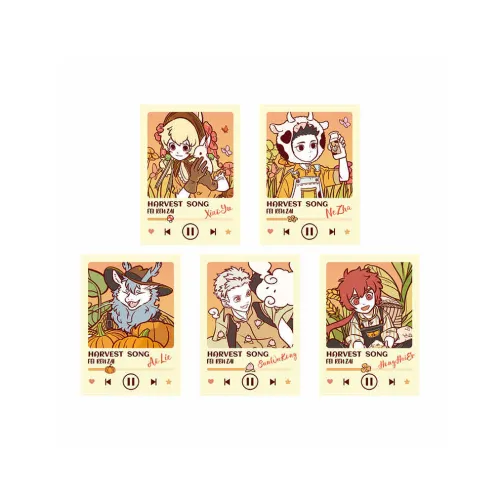 Inhuman Pastoral Rustic Collection Pseudo Instant Film Set Original Cartoon Character Collection Card Laser Photo Cards