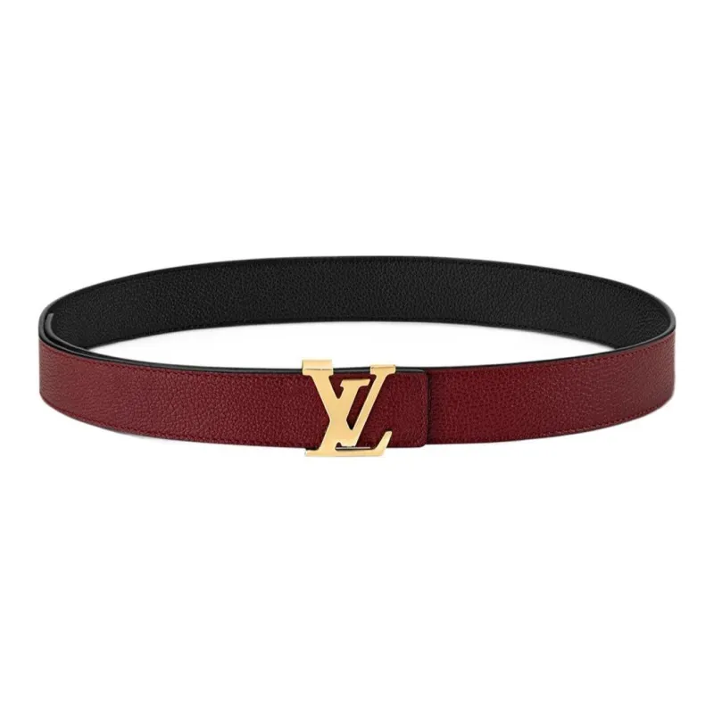 LOUIS VUITTON Leather Belts Women's Black -1