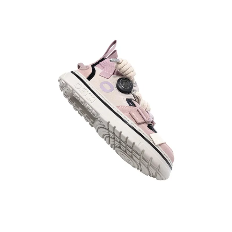 OETZI Ultra light Series 1 Skateboard Shoes Unisex Low Top Pink Gray-4
