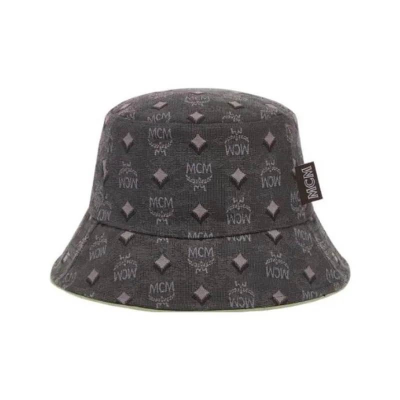 MCM Monogram Embroidered Ribbed Bucket Hat-2