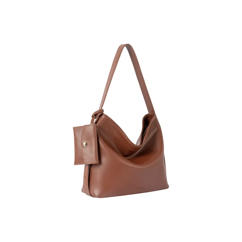 VANESSA HOGAN Cow Leather Crossbody Handbag Shoulder Bag Small Size Large Size Women's Red Brown/Black-14