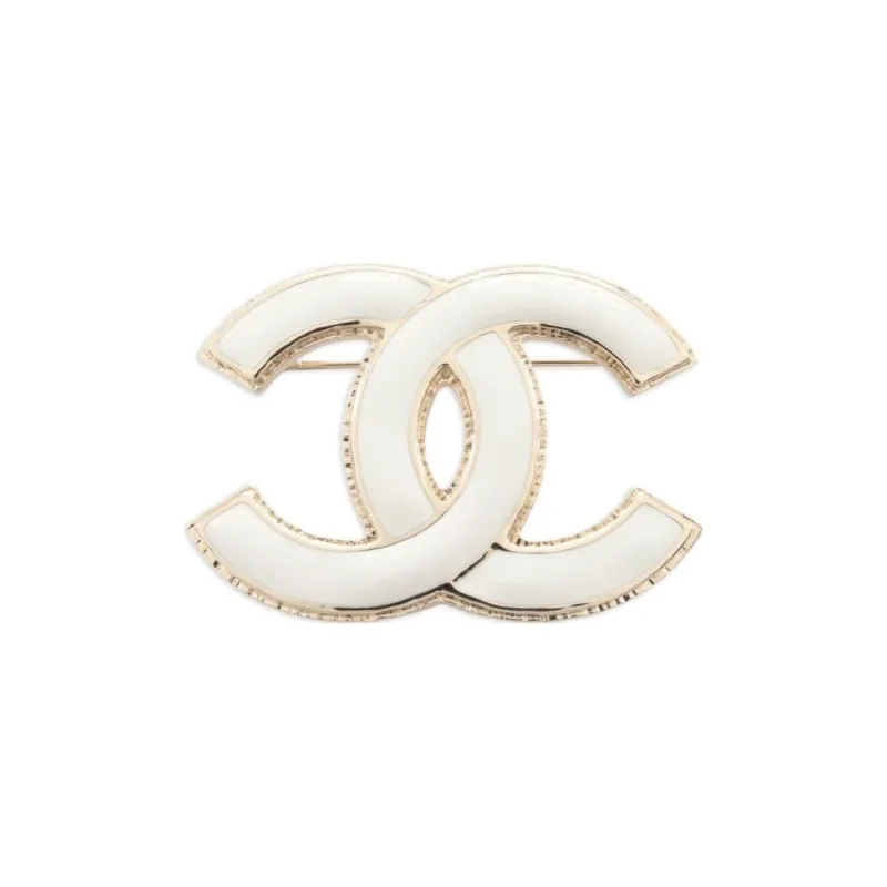 CHANEL Pre-Owned 1986-1988 CC Enamel Brooch-0