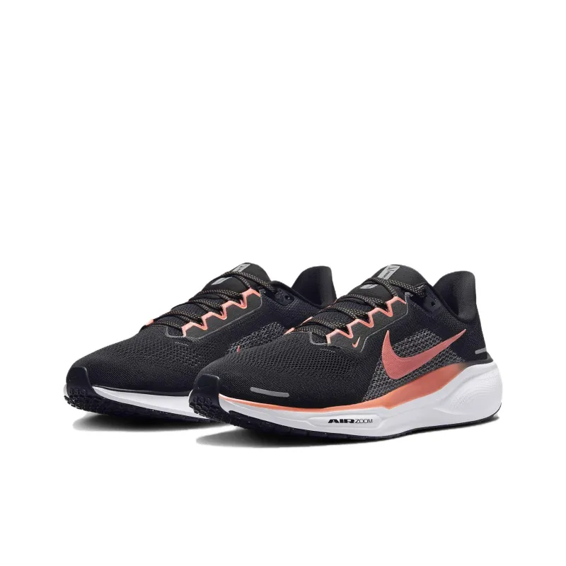 Nike Pegasus 41 Abrasion Resistant Low Top Running Shoes Men's Black Orange-2