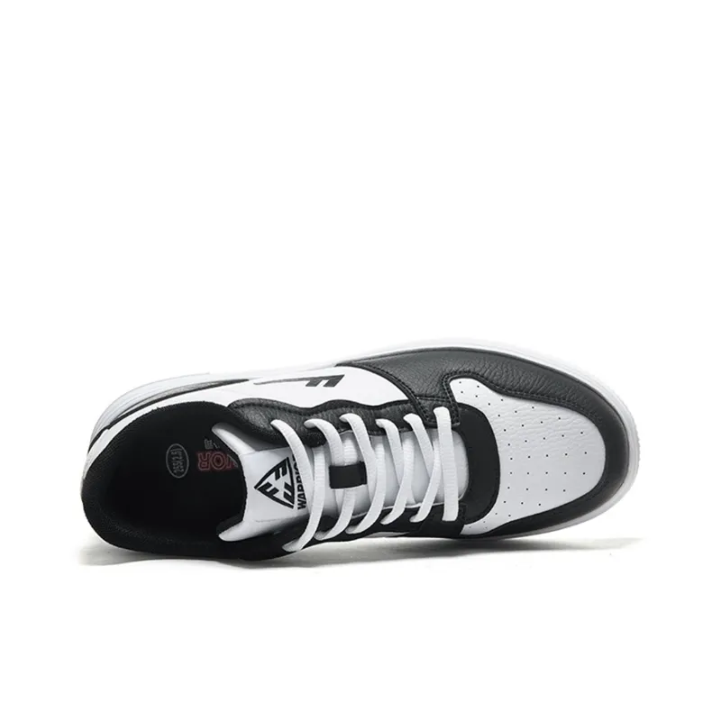 Warrior Air Force 1 Wear Resistant Slip Resistant Low Top Skateboard Shoes Men's Black White-2