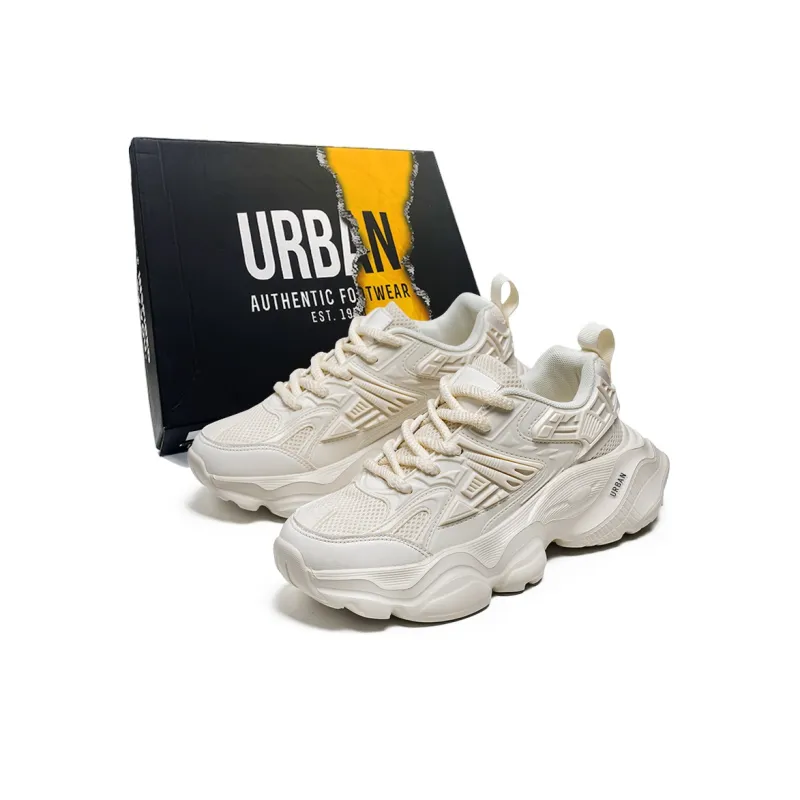 URBAN AUTHENTIC Anti-Slip Wear-Resistant Breathable Lightweight Height Increasing Low-Top Chunky Sneakers Men's-0