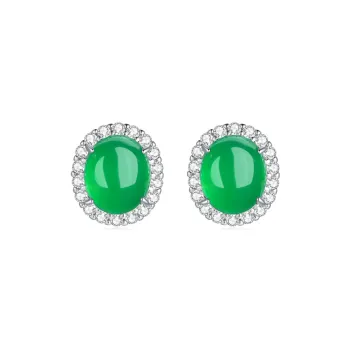 AIDO STUDIO Chalcedony Stud Earrings Women's