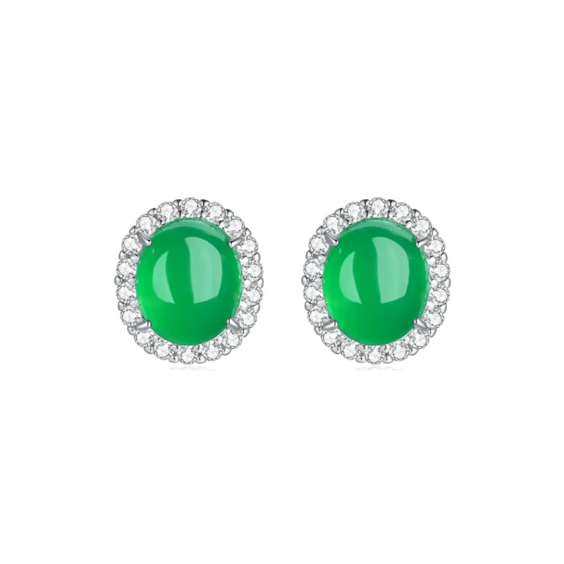 AIDO STUDIO Chalcedony Stud Earrings Women's-0