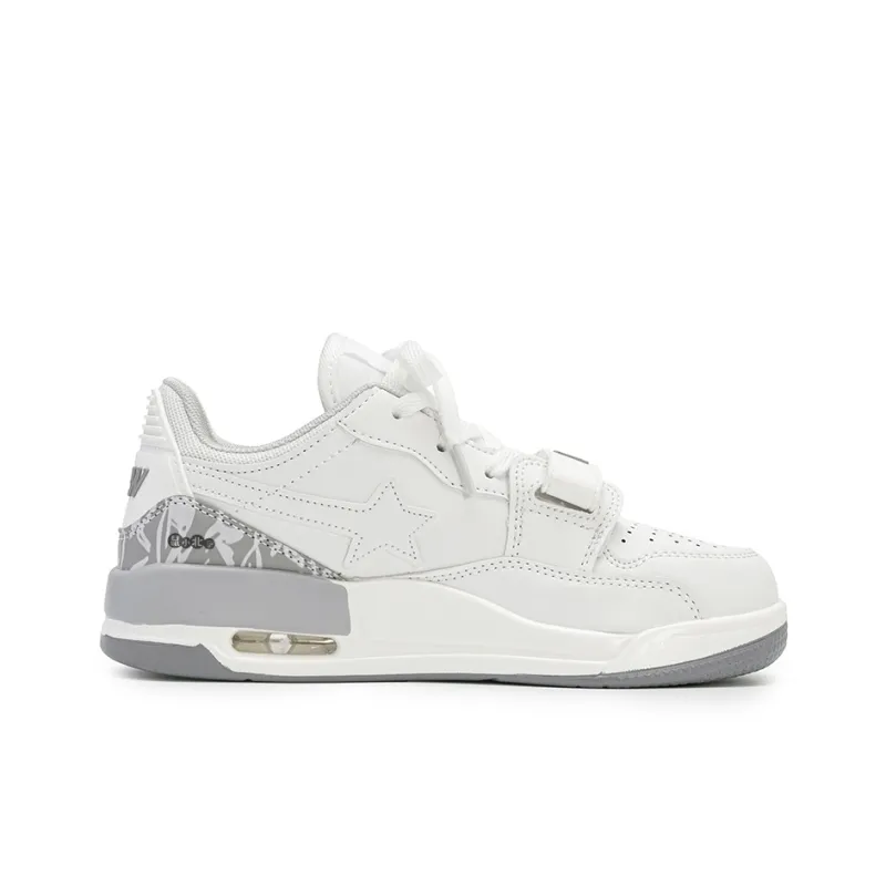 SHUXIAOBEI Slip Resistant, Abrasion Resistant, Balance, Lightweight Low Top Skateboard Shoes Unisex White-9