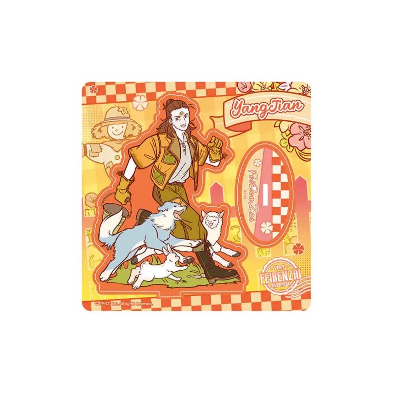 Inhuman Pastoral Rustic Collection Colorful Window Original Cartoon Character Desktop Ornament Acrylic Stands-5