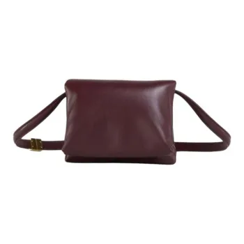 MARNI Leather Handheld Crossbody Bag, Shoulder Bag Mini Women's Ox Blood