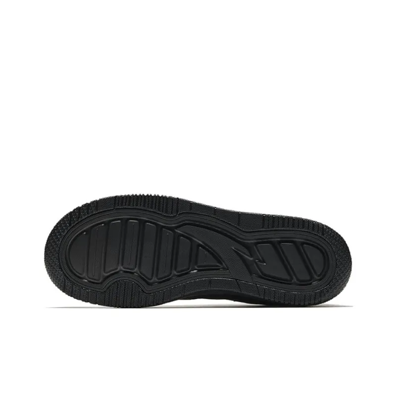 Anta Street Naughty Anti Slip Wear Resistant Breathable Height Increasing Low Top Skateboard Shoes Men's Basic Black-5