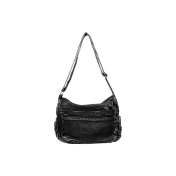 Yalu Denim Shoulder Bag Regular Women's Black/Light Blue/Dark Blue
