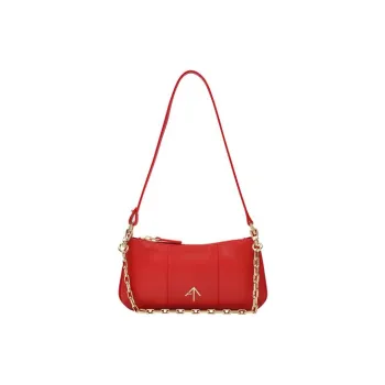 Manu Atelier Leather Arrow Bag Shoulder Bag Women's Red