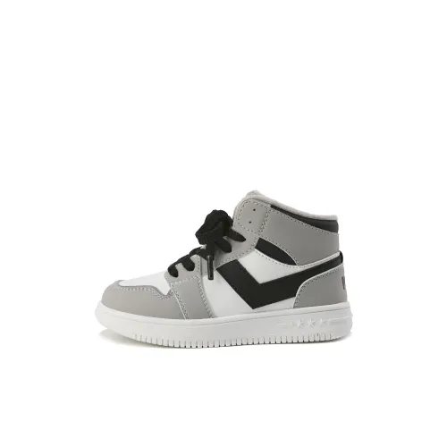PONY Slip-Resistant Anti-Kick Warm Kids Lifestyle Shoes Gray White Kids'