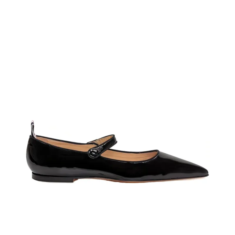 THOM BROWNE John Pointed-Toe 4-Bar Tab Flats Women's-1