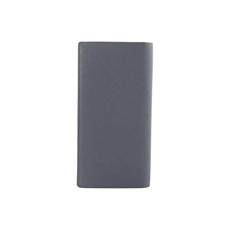 Burberry Calfskin Wallet Unisex Gray-2