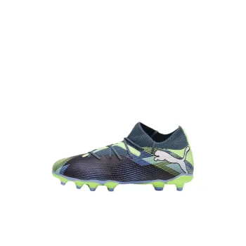 PUMA FUTURE 7 MATCH Anti Slip Wear Resistant Kids' Soccer Shoes Gray Green Kids'