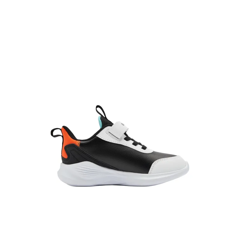 QIAODAN Slip Resistant Anti Kick Low Top Kids' Running Shoes Black Orange Children Aged 3 7 Years Old-1