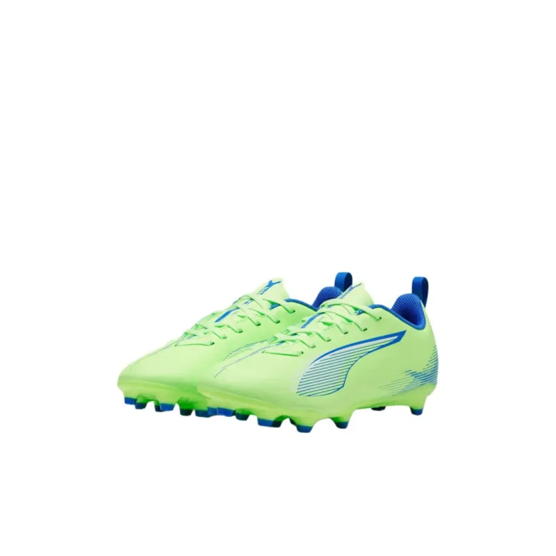 PUMA Anti Slip Wear Resistant Low Top Kids' Soccer Shoes Green Blue Kids'-2