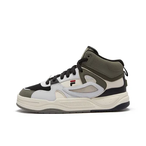 FILA FUSION BANK II High Top Skateboard Shoes Men's Gray Green