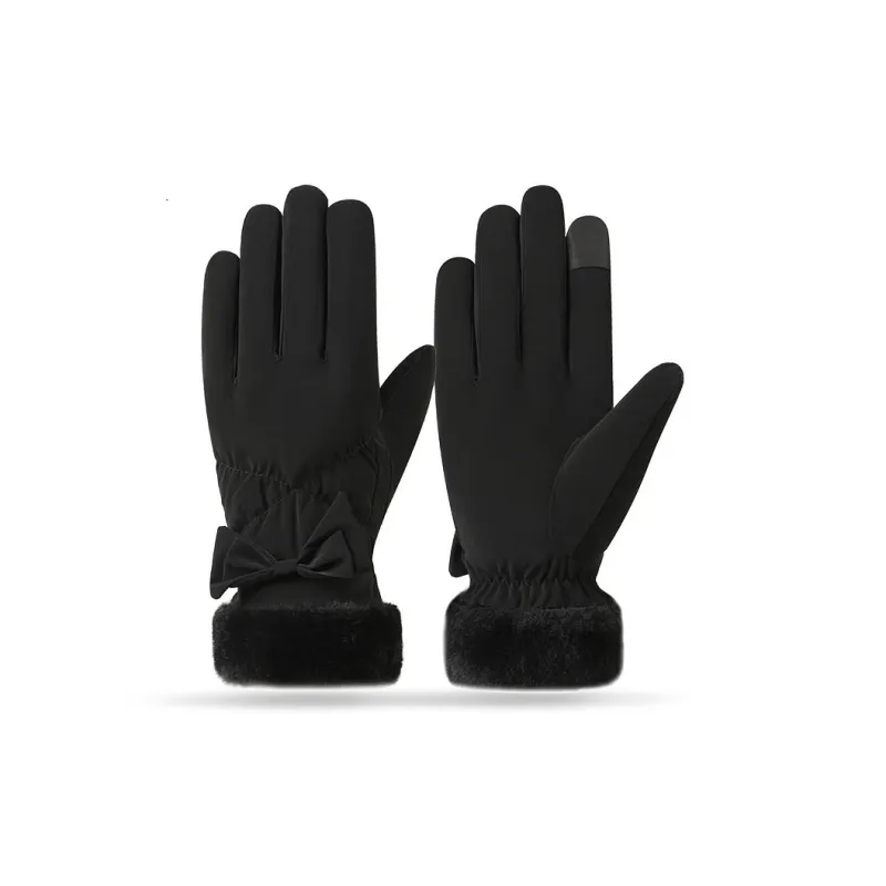 CARDANRO Skin Like Fabric Knit Gloves Women's-3