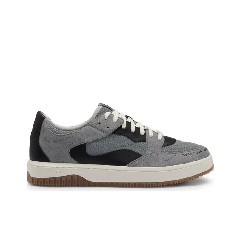 HUGO BOSS Low Top Skateboard Shoes Men's Light Gray-1