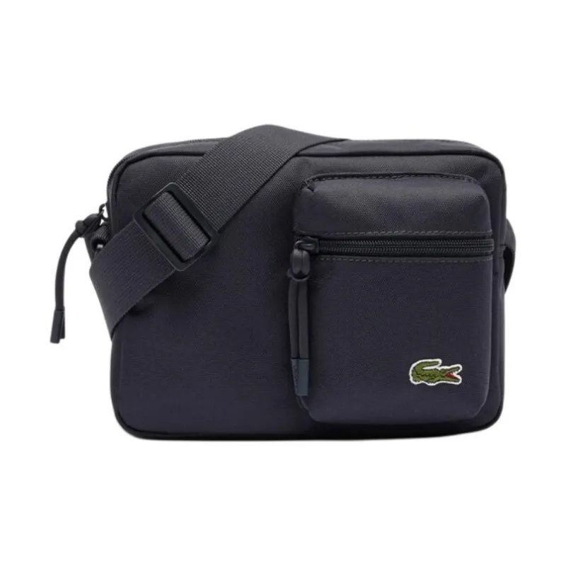 LACOSTE Fabric Shoulder Bag, Crossbody Bag Regular Unisex Midnight Blue-1
