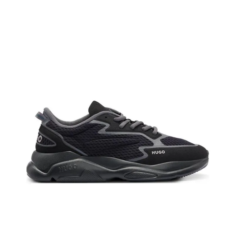 HUGO Reflective-piping Mesh Sneakers-1