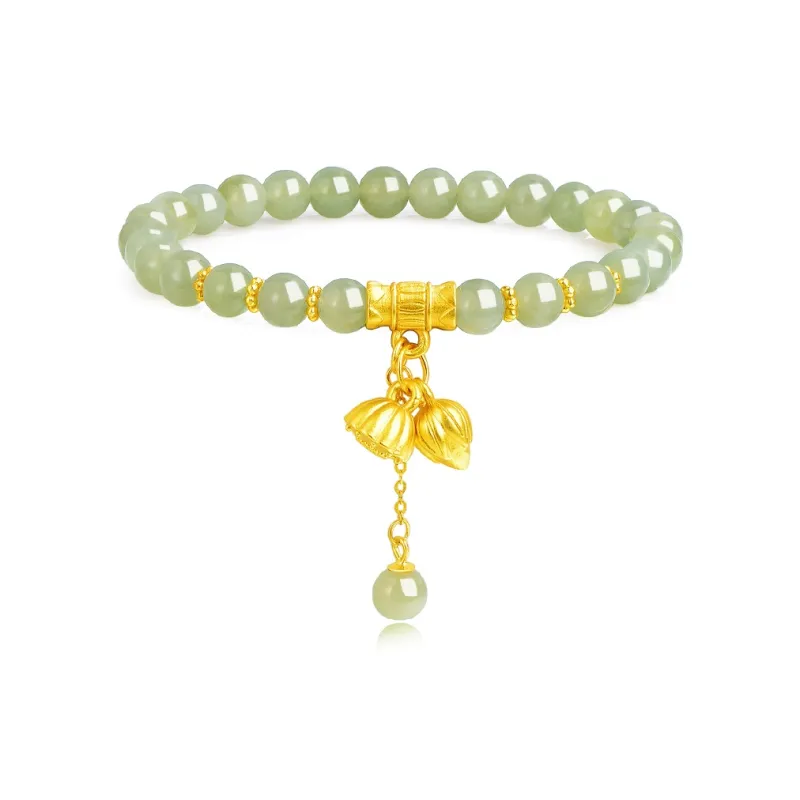 Emerald Dynasty Hetian Jade Bracelets White Jade/Pale Greenish White Jade Women's-0