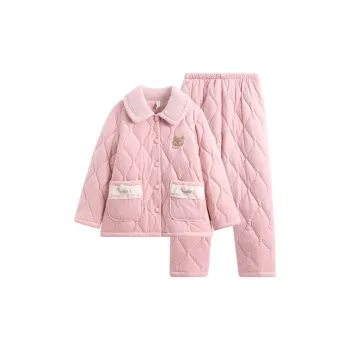 FENTENG Pajama Set Women's Cherry Blossom Pink